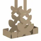 Portabicchieri Doppio in Ferro Bianco, Beige o Avorio Made in Italy – Leida Viadurini