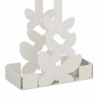 Portabicchieri Doppio in Ferro Bianco, Beige o Avorio Made in Italy – Leida Viadurini