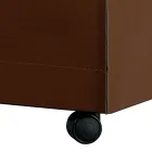 Portalegna di 2 Misure in Ecopelle Marrone Made in Italy - Formica Viadurini