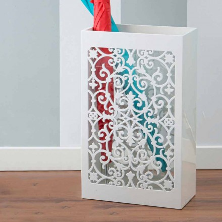 Portaombrelli in Legno Design Moderno con Decori Arabi in Legno Colorato - Dubai Viadurini