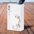 Portaombrelli Moderno Elegante in Legno Scuro o Bianco con Decori - Poesia