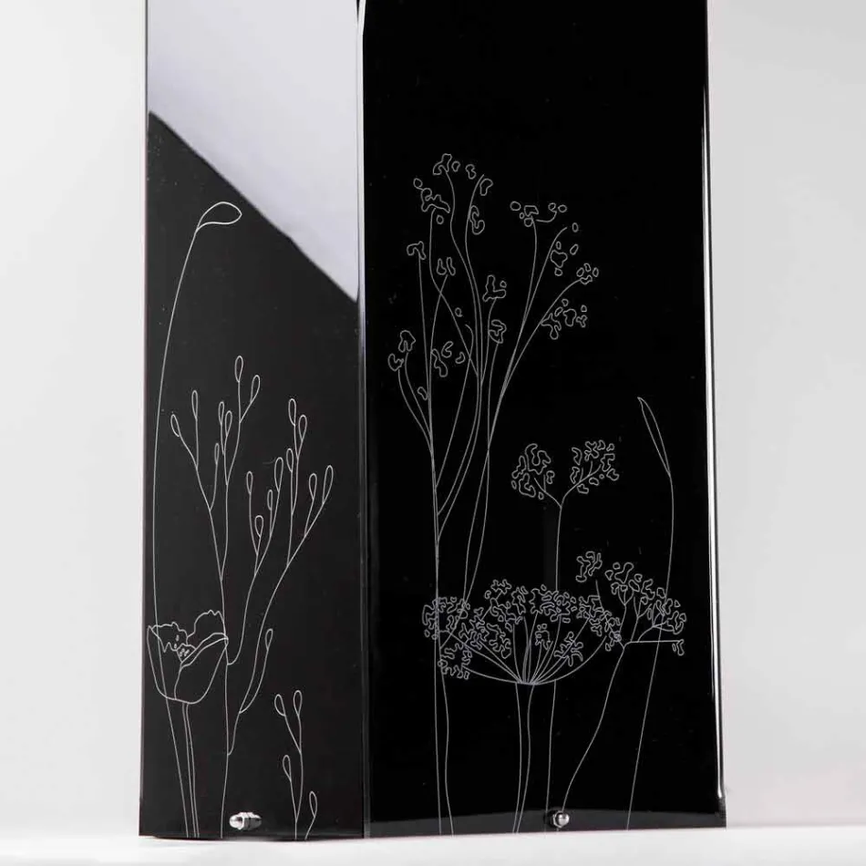 Portaombrelli Moderno in Plexiglass Nero o Trasparente con Incisione - Florinto Viadurini
