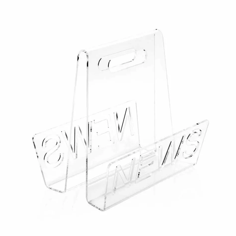 Portariviste di Design in Plexiglass Nero o Trasparente Made in Italy – Omar Viadurini