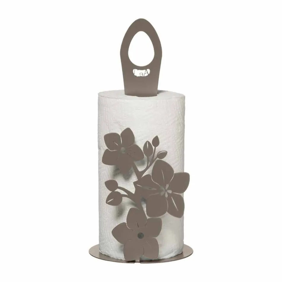 Portarotolo a Fiori da Cucina di Design Moderno in Ferro Made in Italy – Marken Viadurini