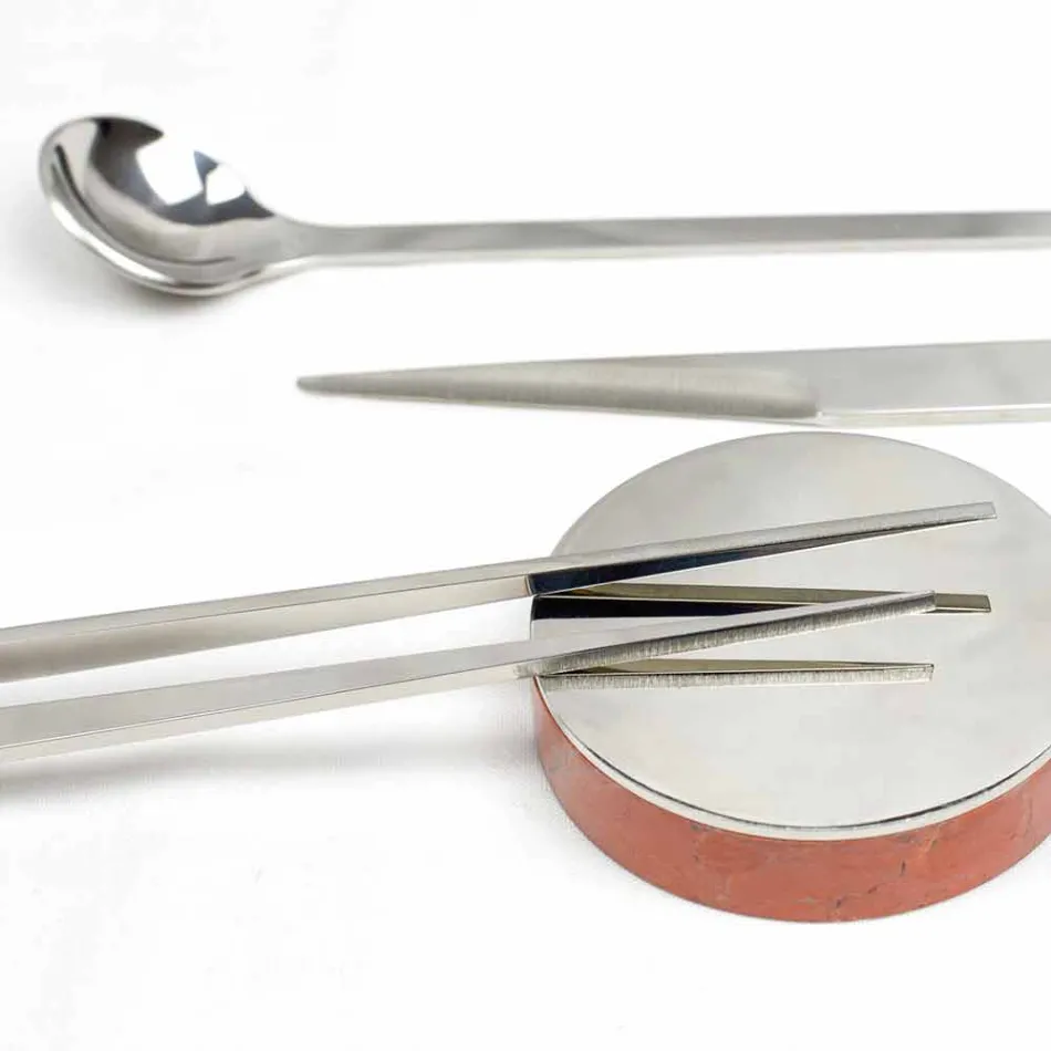 Posate in Acciaio Inox con Bacchette Design di Lusso Italiano - Carronde Viadurini
