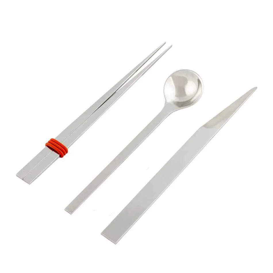 Posate in Acciaio Inox con Bacchette Design di Lusso Italiano - Carronde Viadurini