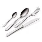 Posate in Acciaio Inox Lucido Design Moderno Essenziale 24 Pezzi - Mekano Viadurini