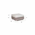 Pouf da esterno moderno in polietilene grigio-taupe Jaco, fatto a mano Viadurini