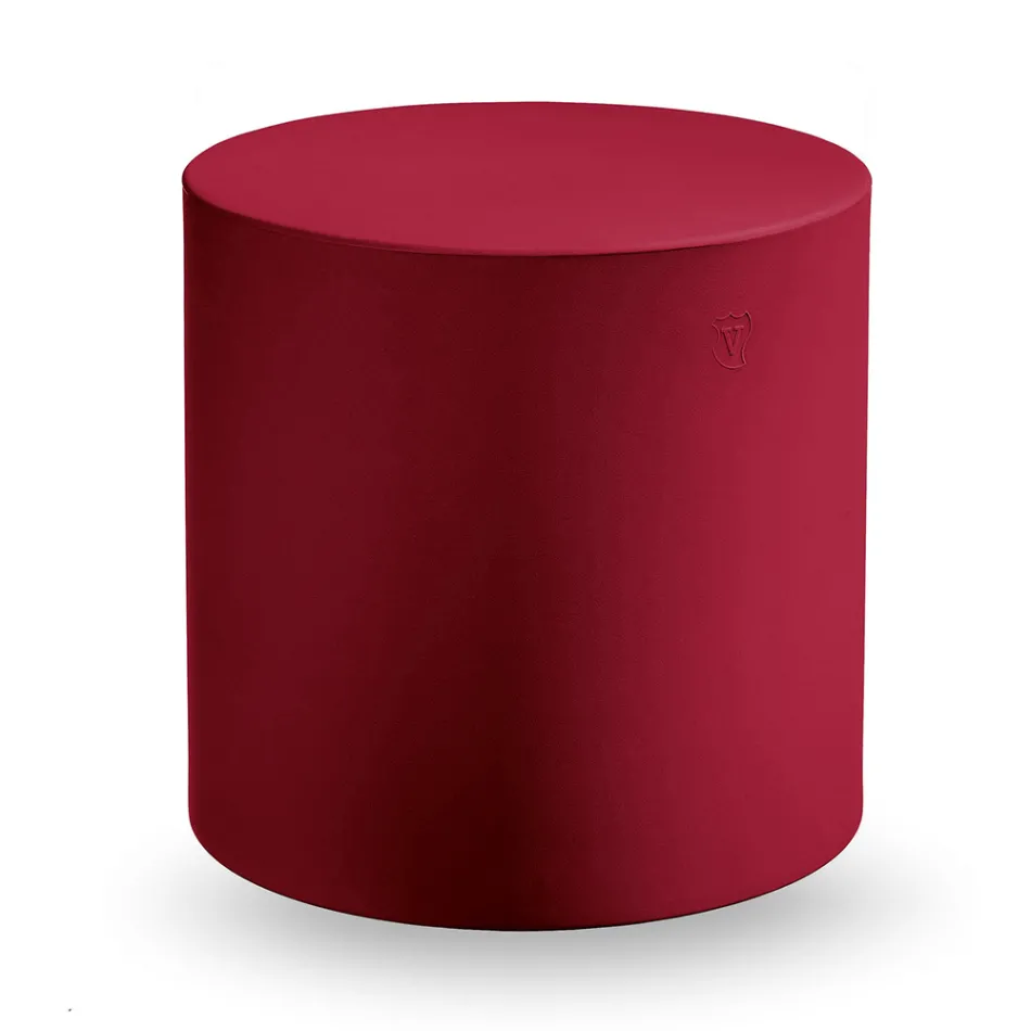 Pouf da Giardino Cilindrico in Polietilene Colorato Made in Italy - Viky Viadurini