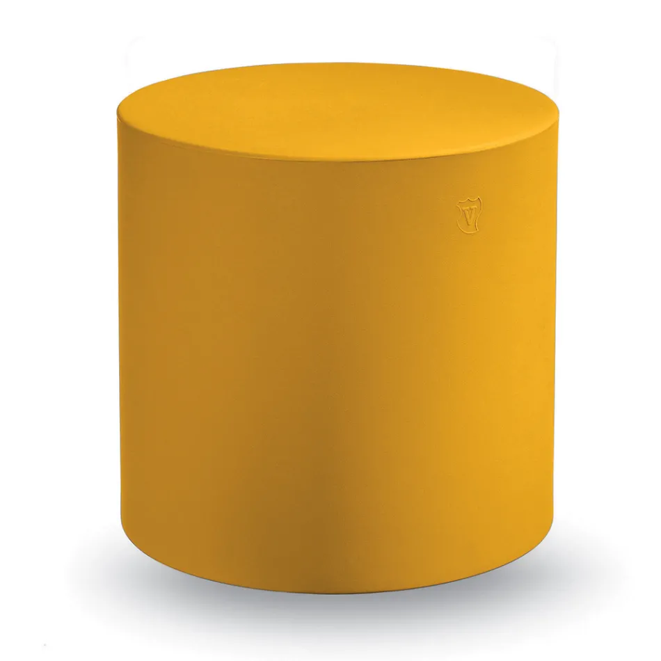 Pouf da Giardino Cilindrico in Polietilene Colorato Made in Italy - Viky Viadurini