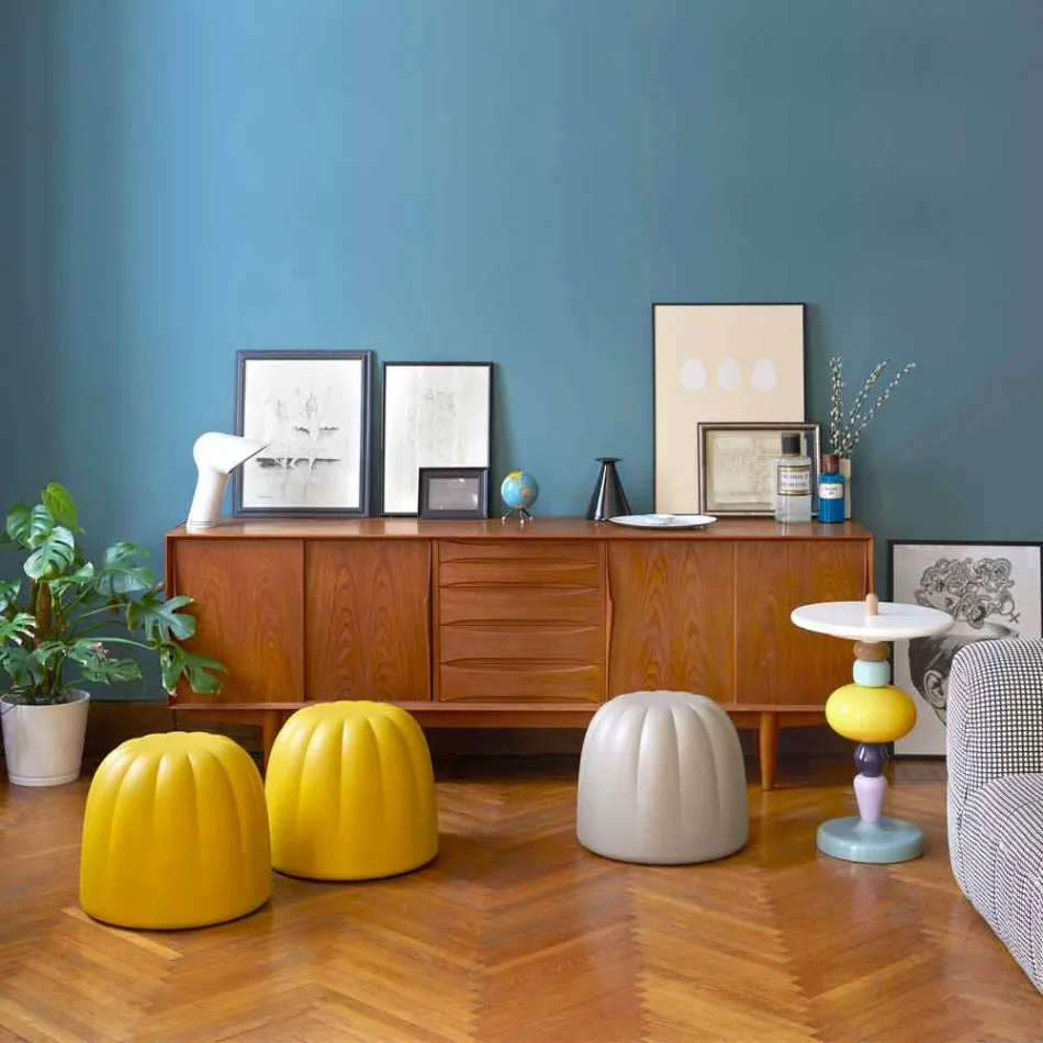 Pouf morbido colorato Slide Gelee in poliuretano prodotto in Italia Viadurini