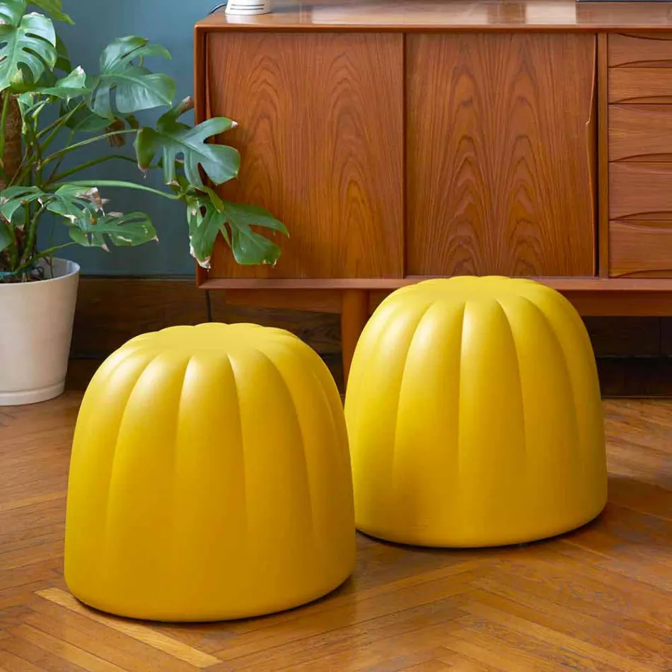Pouf morbido colorato Slide Gelee in poliuretano prodotto in Italia Viadurini