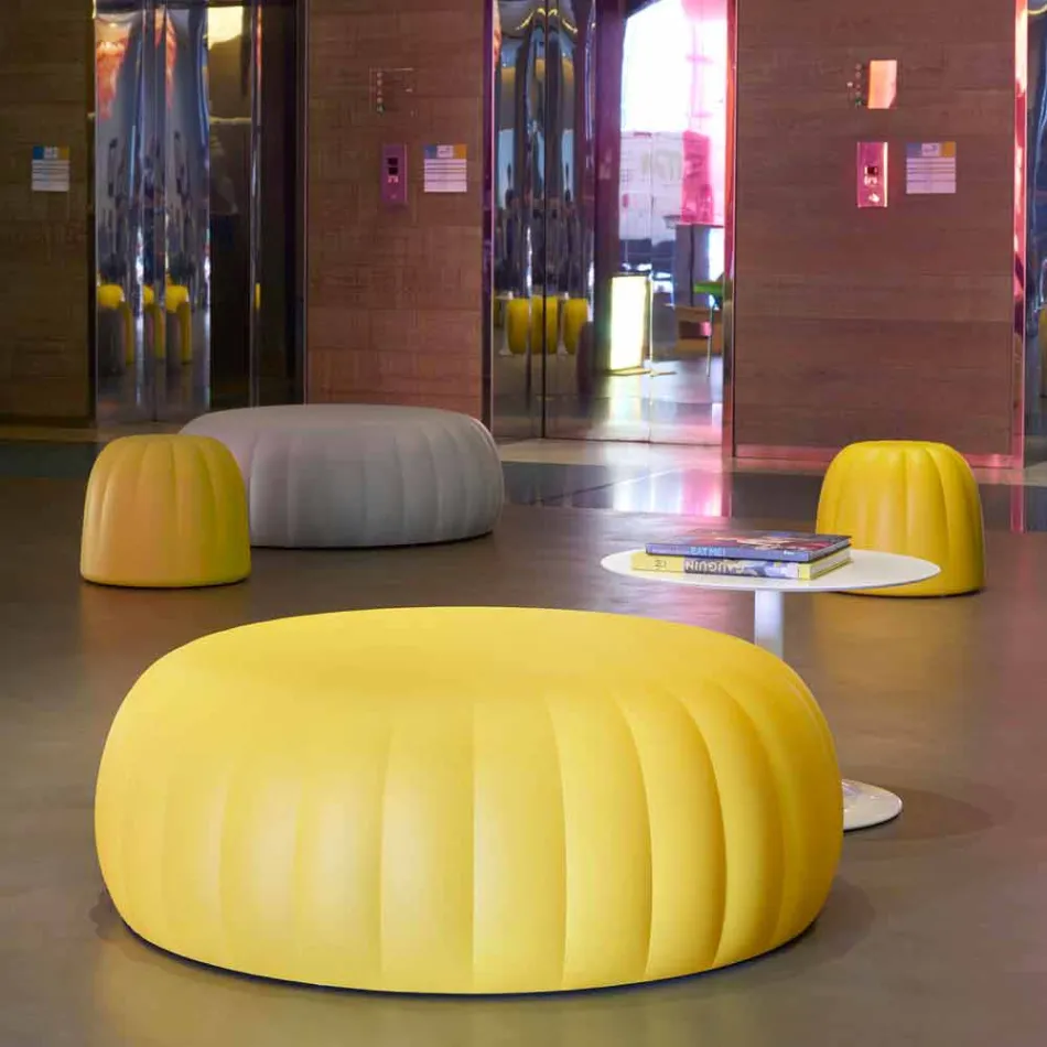 Pouf morbido colorato Slide Gelee in poliuretano prodotto in Italia Viadurini