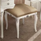 Pouf Stile Classico in Legno Rivestito in Tessuto Made in Italy - Cambrige Viadurini