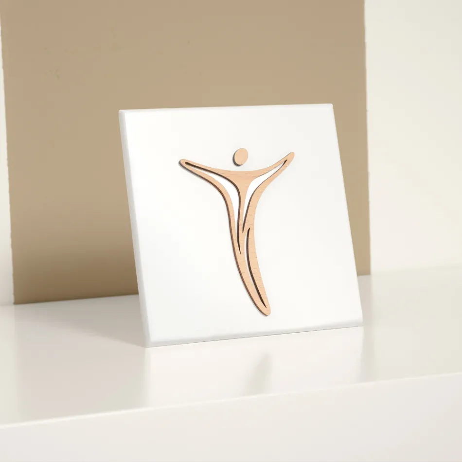 Quadretto Realizzato con Incisione Laser di Jesus Made in Italy - Kyla Viadurini