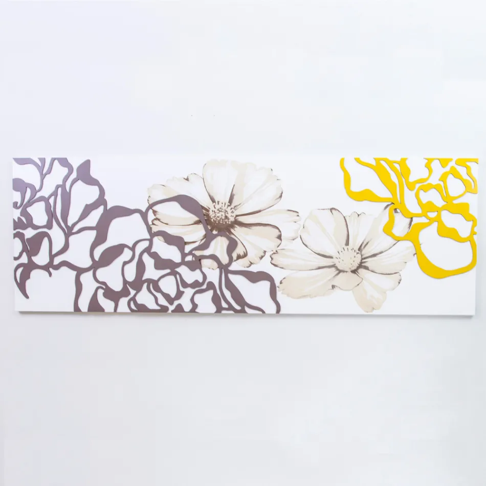Quadro con Fiori Peonia Realizzato con il Laser Made in Italy - Freya Viadurini