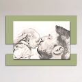 Quadro in Legno con Stampa di Uomo con Bambino Made in Italy - Kosovo