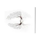 Quadro Inciso a Laser con Albero e Cuore di Famiglia Made in Italy - Aletha Viadurini