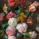 Quadro Moderno da Parete in Vetro con Stampa Floreale Made in Italy - Ganza Viadurini