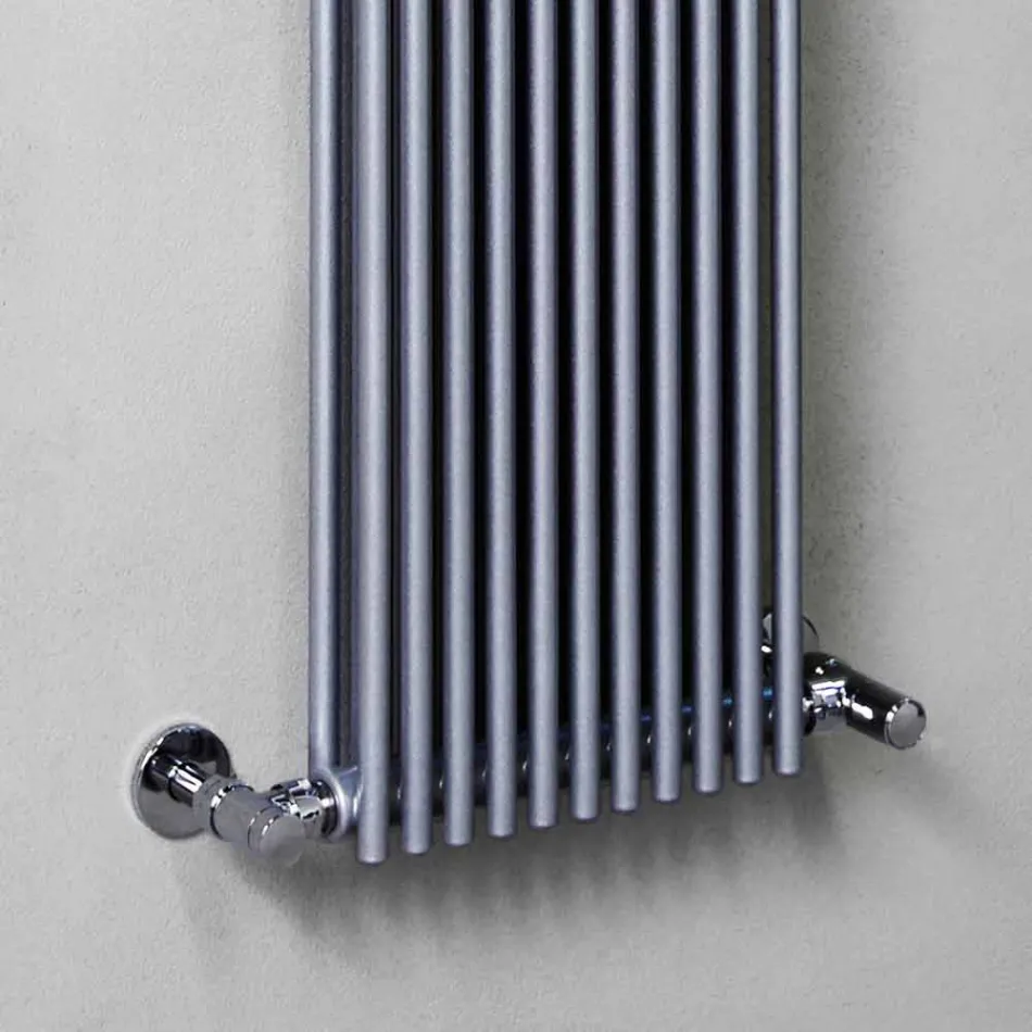 Radiatore a Parete Idraulico in Acciaio Colorato Design Doppio 1296 W - Canarino Viadurini