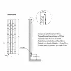 Radiatore Elettrico a Parete in Acciaio di Design Moderno fino 1400 Watt - Stone Viadurini