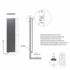 Radiatore Elettrico Verticale Design Minimale Acciaio Grigio Ardesia 700 W - Ice Viadurini