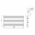 Radiatore Orizzontale Scaldasalviette Bagno in Acciaio di Design 750 W - Nibbio Viadurini