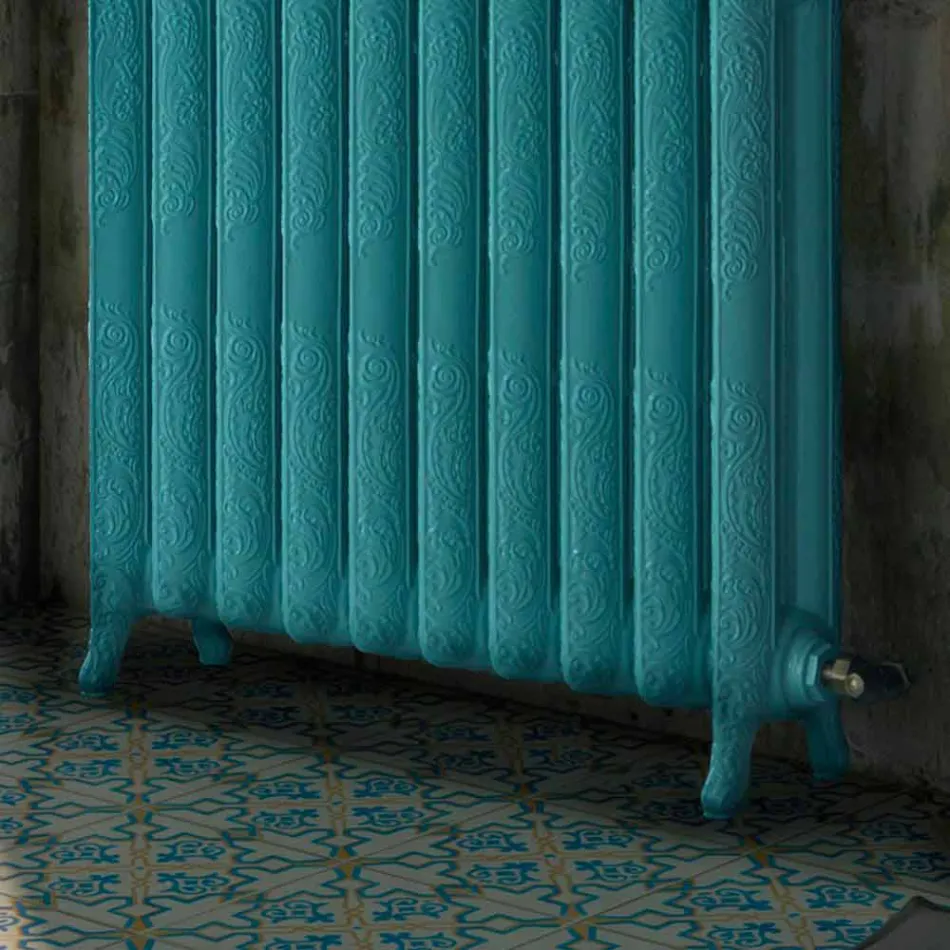 Radiatore termoarredo idraulico in ghisa decorato Tiffany Scirocco H Viadurini