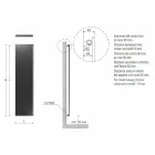 Radiatore Verticale di Design in Acciaio Grigio Ardesia fino a 626 W - Ice Viadurini