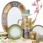 Rosenthal Versace Barocco Mosaic 4 Piatti Piani Diametro 17 cm - Mosaic Viadurini