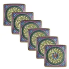 Rosenthal Versace Barocco Mosaic 6 Coppette Quadre Piane in Porcellana - Mosaic Viadurini