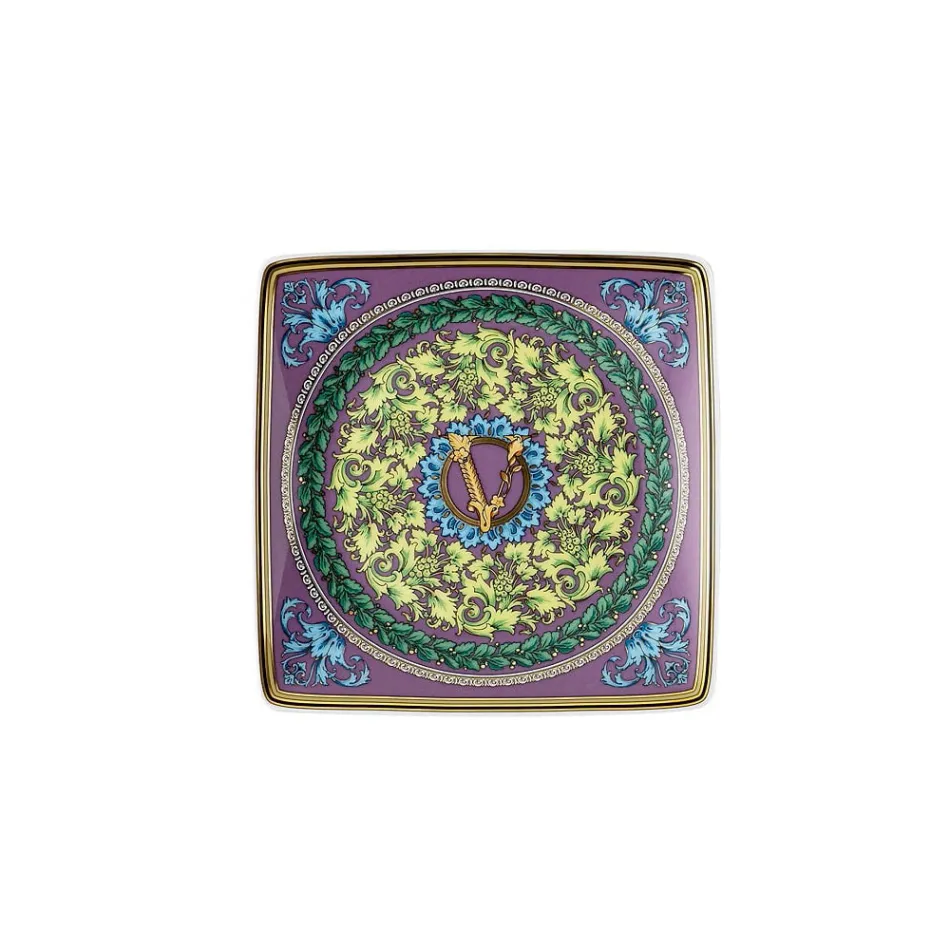 Rosenthal Versace Barocco Mosaic 6 Coppette Quadre Piane in Porcellana - Mosaic Viadurini