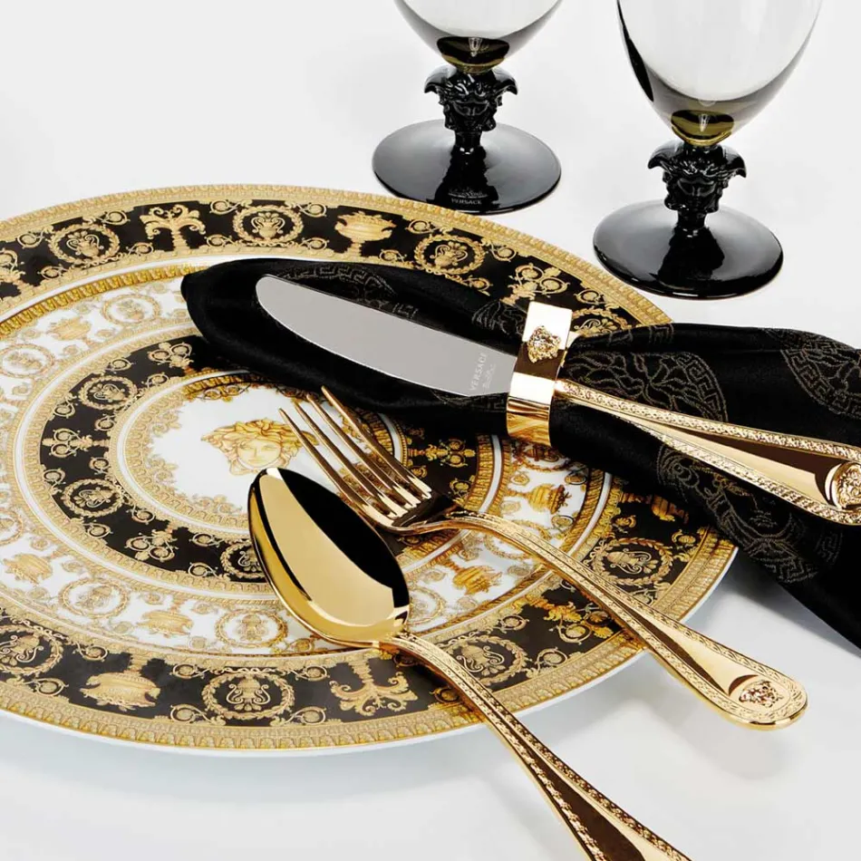 Rosenthal Versace I Love Baroque 4 Piatti Piani Diametro 18 cm - Baroque Viadurini