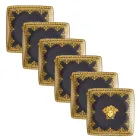 Rosenthal Versace I Love Baroque 6 Coppette Quadre Piane in Porcellana - Baroque Viadurini