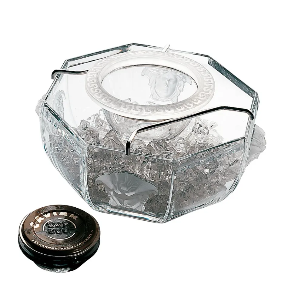 Rosenthal Versace Medusa Crystal Coppa Caviale in Cristallo - Medusacrystal Viadurini