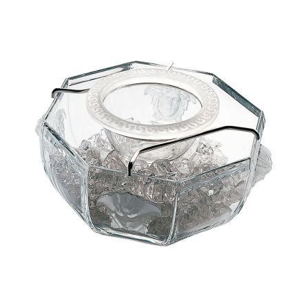 Rosenthal Versace Medusa Crystal Coppa Caviale in Cristallo - Medusacrystal Viadurini