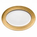 Rosenthal Versace Medusa Gala Gold Piatto ovale design 40cm porcellana