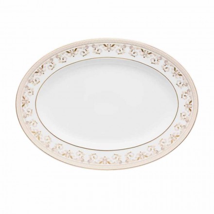 Rosenthal Versace Medusa Gala Piatto ovale 34cm di design porcellana Viadurini