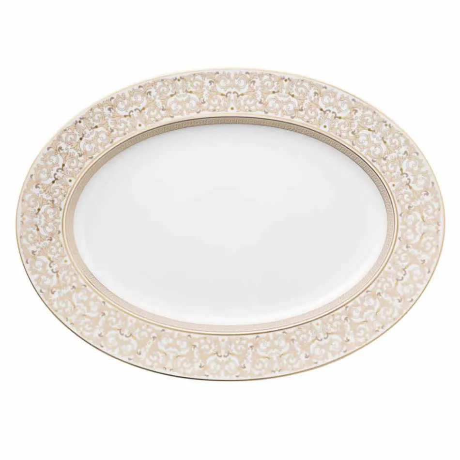 Rosenthal Versace Medusa Gala Piatto ovale 40cm di design porcellana Viadurini