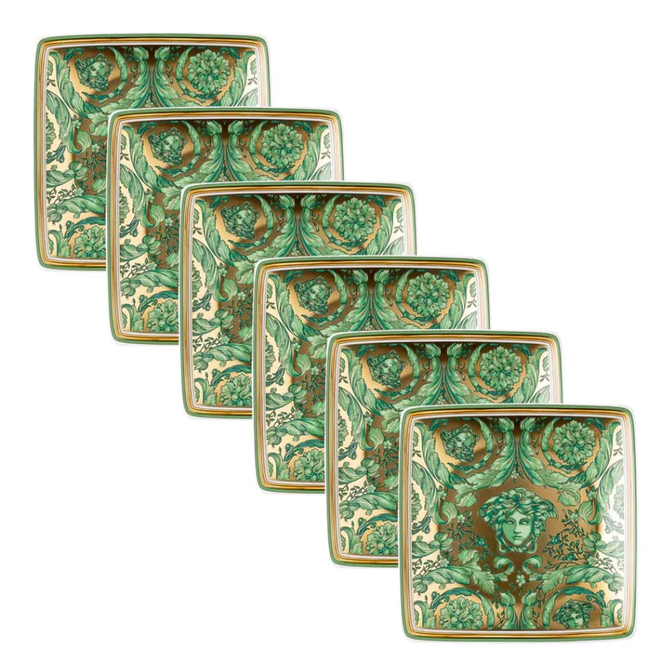 Rosenthal Versace Medusa Garland 6 Coppette Quadre Piane - Christmas Viadurini