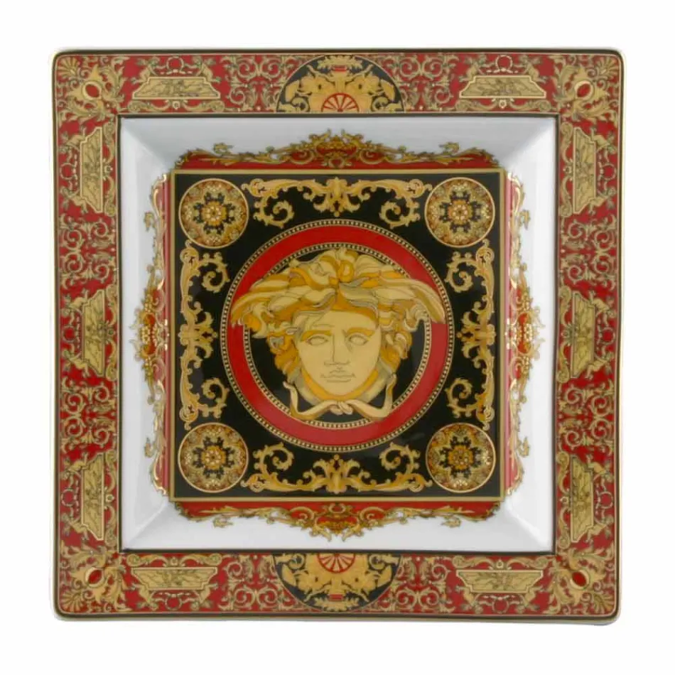 Rosenthal Versace Medusa Rosso Coppa di design in porcellana 22cm Viadurini
