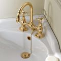 Rubinetteria a Ponte per Lavabo in Ottone Artigianale Classico - Fioretta