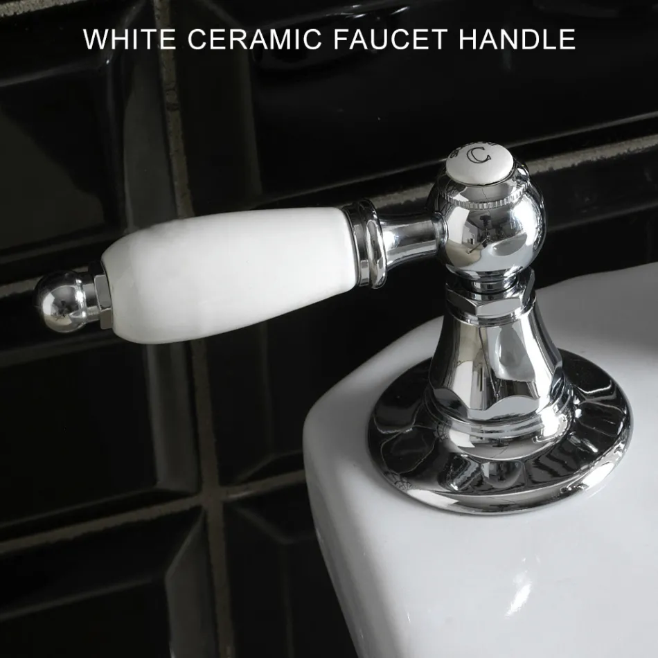 Rubinetteria Bidet 3 Fori Classica con Leve in Ottone Made in Italy- Noriana Viadurini