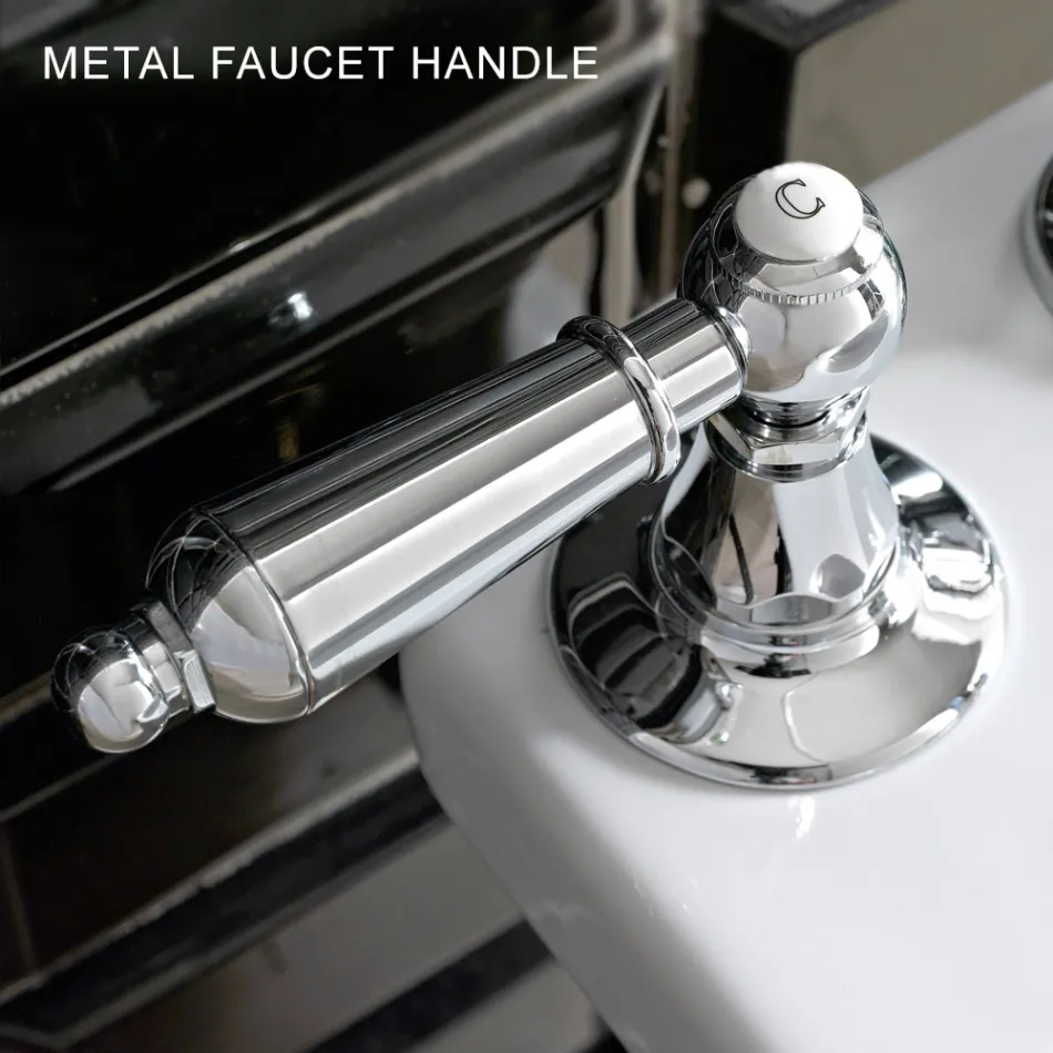 Rubinetteria Bidet 3 Fori Classica con Leve in Ottone Made in Italy- Noriana Viadurini
