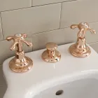 Rubinetteria Bidet 3 Fori, Erogazione Interna, in Ottone Vintage – Klarisa Viadurini