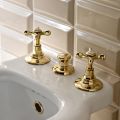 Rubinetteria Bidet a 3 Fori Erogazione Interna in Ottone Fatto a Mano - Fioretta