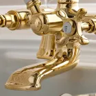 Rubinetteria Bordovasca in Ottone con Doccetta Stile Classico Lusso - Fioretta Viadurini