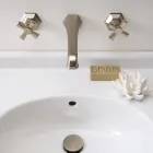 Rubinetteria Lavabo a Muro Design VIntage in Ottone Made in Italy – Silvana Viadurini