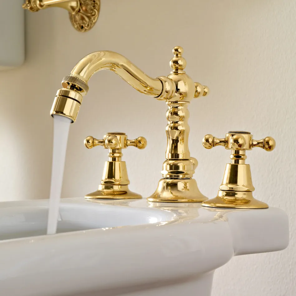 Rubinetteria Vintage da Bidet a 3 Fori in Ottone Vintage Made in Italy – Ursula Viadurini