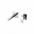 Rubinetto Miscelatore a Muro per Lavabo Bagno Moderno Made in Italy - Panela